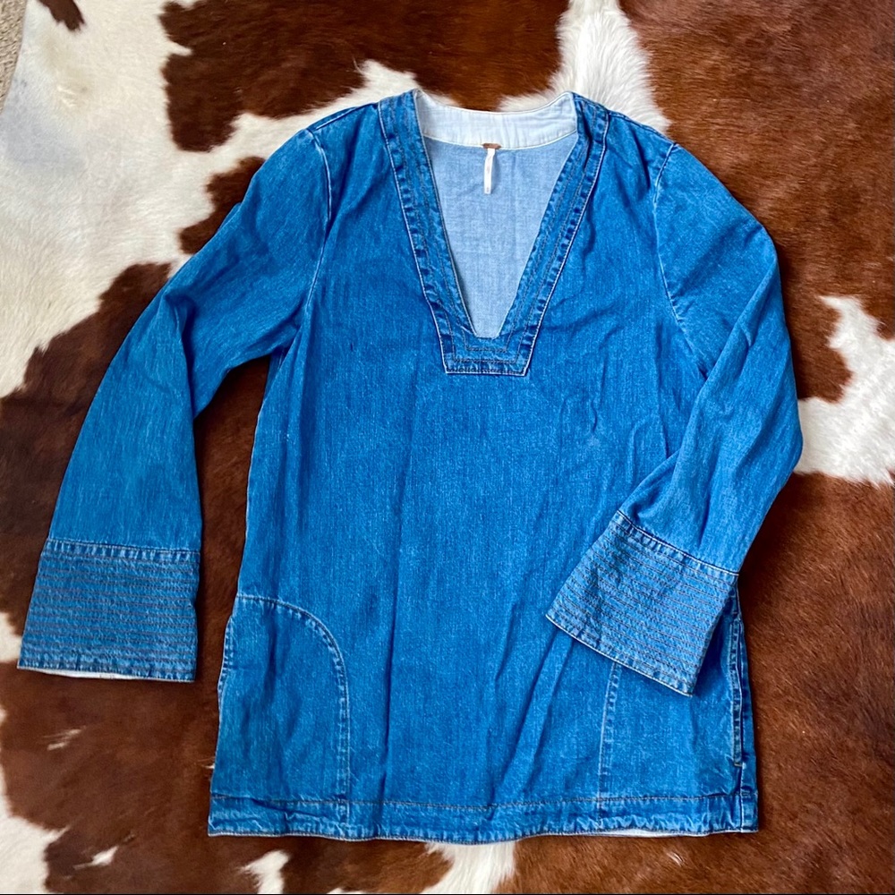 Free People Jean Mini Dress